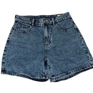 Shein Womens High-Waisted Blue Denim Shorts Size 30